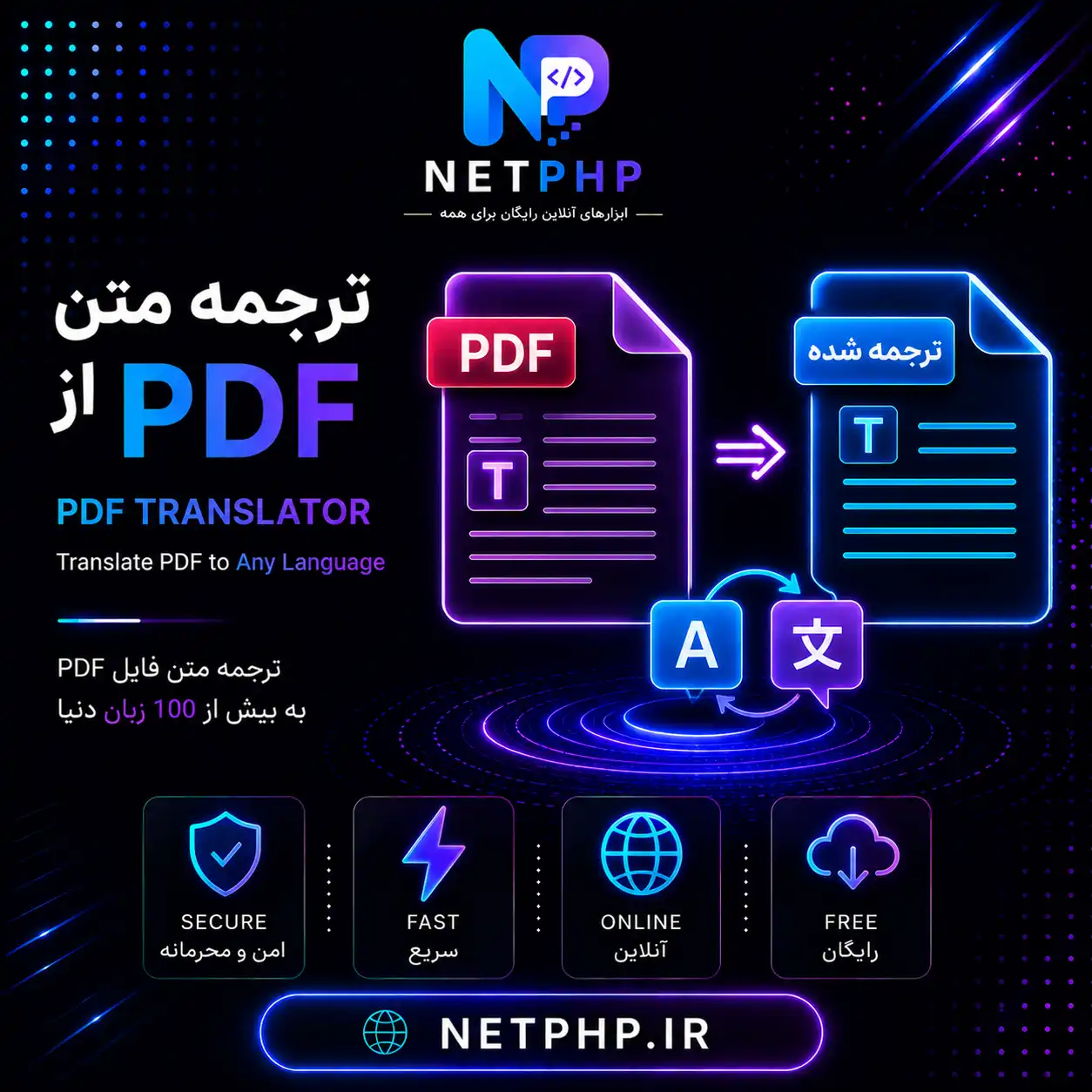 ابزار آنلاین و رایگان ترجمه فایل های pdf