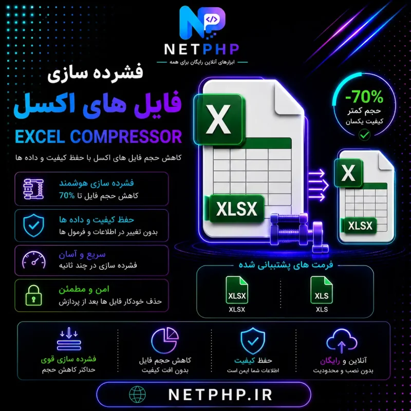 ابزار آنلاین و رایگان فشرده سازی فایل اکسل