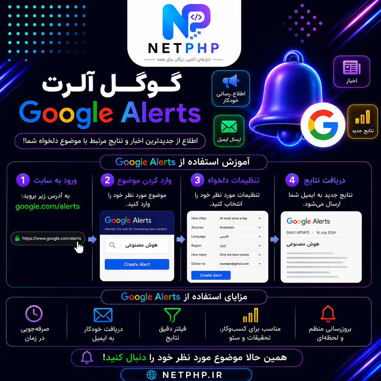 آموزش google alert