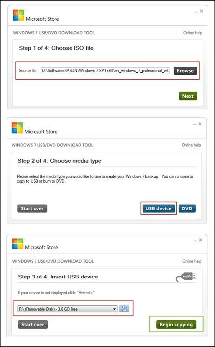 آموزش کامل ساخت فلش بوتیبل ویندوز با Windows 7 USB DVD Download Tool – مراحل ۱ تا ۳