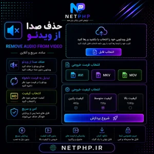 ابزار آنلاین حذف صدا از ویدئو