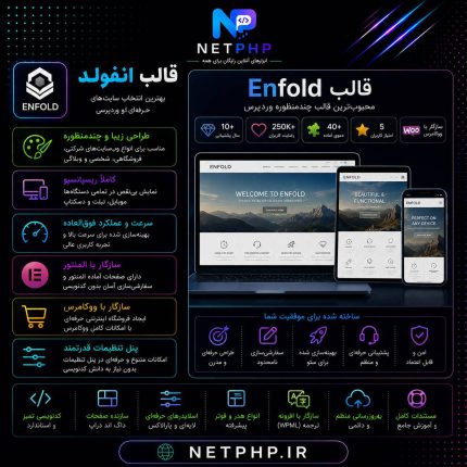 قالب انفولد فارسی و راست چین